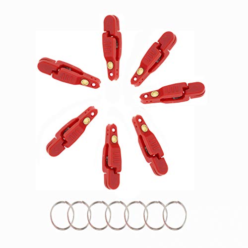 Line Clip Snap Weight Release Clip for Offshore Fishing Planer Board Kite Heavy Tension Snap Release Clip Downriggers Outrigger Release Clips - style: 7pcs Red