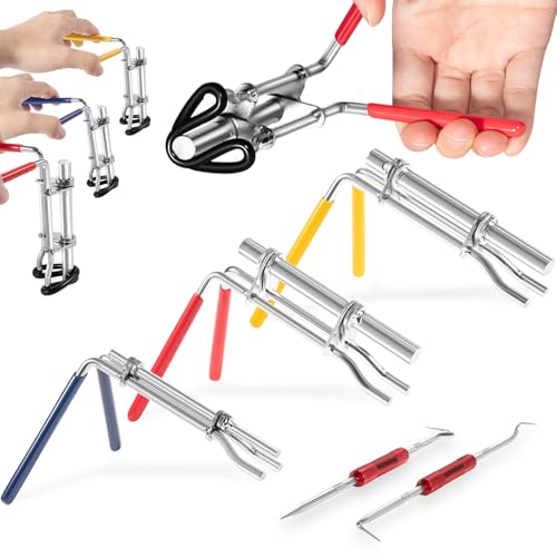 Upgraded 5 Pcs Hydraulic Cylinder Seal Installation Tool Kit –Professional Rod Seal Installer with Multi-Size Twistor Tools for 0.87''-6.49'' Rods, Ideal for Car,Boat Repairs, Includes Pick & Hook Set