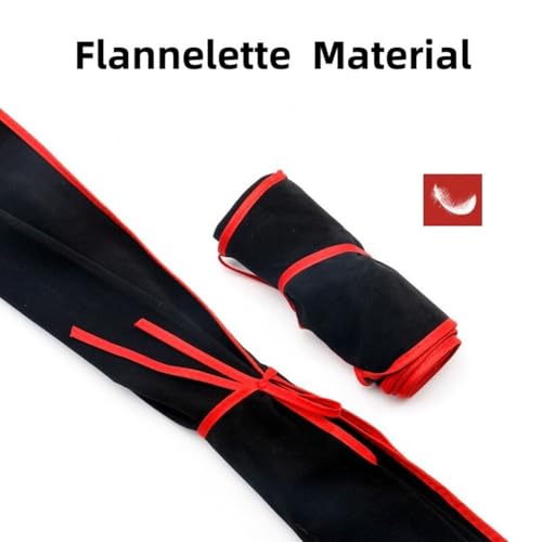 Flannelette Fishing Rod Protector Sleeve Portable Cover Pole Sock Glove Bag Soft Rod Carrying Bag Anti-Scratch Dustproof Storage Case for Freshwater Saltwater Fishing Poles - size: 3Grids 21x140cm