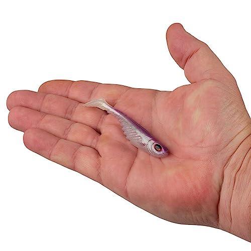 Berkley PowerBait Ripple Shad Fishing Soft Bait - color: HD Purple Smelt, size: 3 1/2"