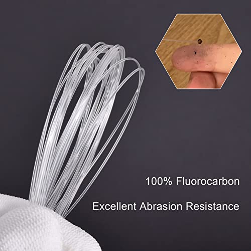 50lb 100% Fluorocarbon Fishing Leaders, 10/20 Pcs, Saltwater/Freshwater, 20in Fluorocarbon Leader line with Swivel and Snap - size: 20 in, 10 pcs
