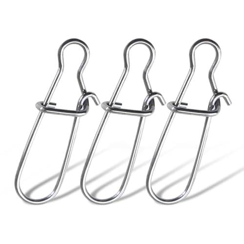 100pcs Stainless Steel Duo Lock Snap - Premium Swivel Snap for Big Fish, Quick Change Fishing Snap Swivels & Snaps Tackle for Enhanced Lure Fishing