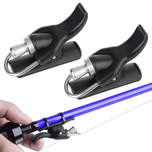 TSV 4PCS Surf Fishing Rod Bait Launcher Cannon, Long Distance Casting Trigger for Fixed Spool Reels, Bionic Thumb Finger Protector for Beach Surf Anglers - color: Black