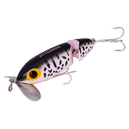 Arbogast Jitterbug Topwater Bass Fishing Lure - Excellent for Night Fishing - color: Coach Dog Orange Belly, size: 3 1/2", 5/8 oz
