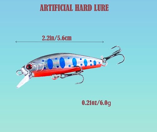 Bass Fishing Lure Lures Kit-Jerkbaits for Shallow Diving Crankbait 45-Degree Bill 3D Eyes,Loud Rattle Saltwater Catfish Trout Lure Artificial Crankbait - color: 10pcs minnow lures with bill