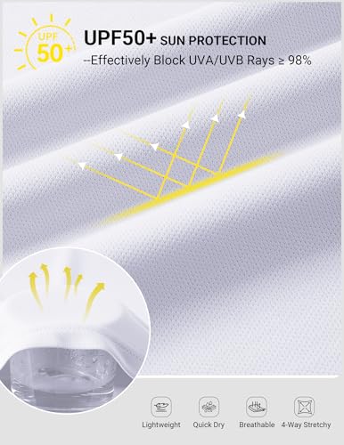 COOFANDY Mens UPF 50+ Sun Protection Hoodie with Mask Lightweight Long Sleeve SPF Fishing Shirts UV Hiking Running Rash Guard - color: White, size: Large