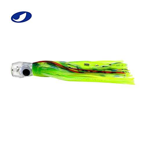 OCEAN CAT 6 Pcs Trolling Lures With Hooks for Marlin, Tuna, Mahi Mahi - 6 Inch - Free Mesh Bag Included - color: combined color