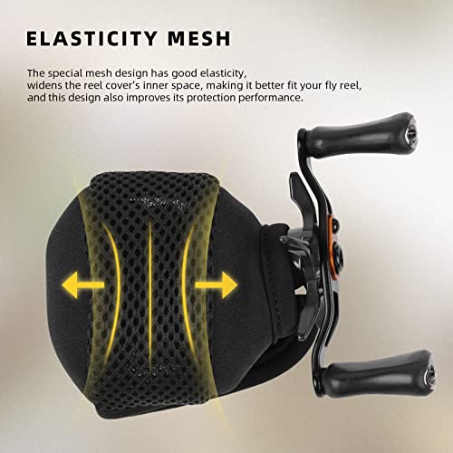 SF Low Profile Casting Baitcast Reels Cover Case Reel Pouch Glove for Fits 50 100 200 300 Series Baitcaster - color: Baitcast 300 Series/ Black
