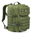 REEBOW GEAR Military Tactical Backpack for Men Large Army 3 Day Assault Pack Molle Hiking Daypack Bag (Green) - color: Green