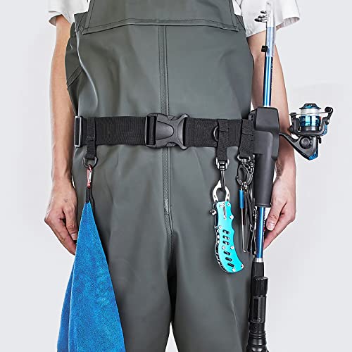 Fishing Rod Holster, Fishing Waist Belt Rod Holder, Adjustable Pole inserter for Spinning Casting Reel Outdoor Fishing - color: Rod Holder Belt Set
