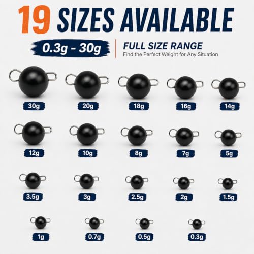 Tungsten Cheburashka Weights, Free-Swinging, Multiple Sizes | High-Density Tungsten • Removable Wire Clip • Finesse Soft Plastic Rigs - color: Matte Black, size: 5.0g - 10 Pack