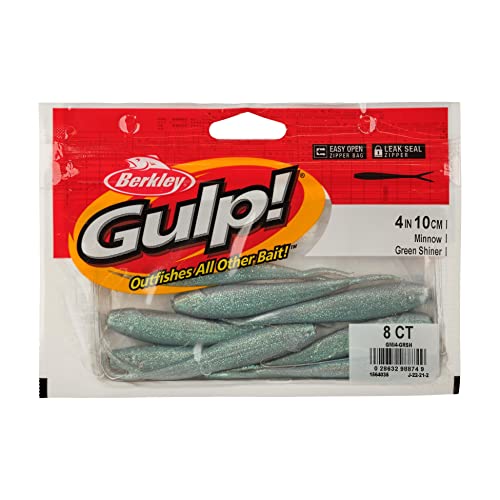 Berkley Gulp! Minnow Fishing Soft Bait - color: Green Shiner, size: 4"