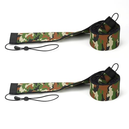 Neoprene Camo Fishing Rod Sleeves,Fishing Pole Sleeves,Fishing Rod Socks | UV Resistance,Puncture Resistant, Protect Casting, Spinning, Trolling Fishing Rods, Storage, tangled-free,75in,68in,60in - color: 2-Deep Green Camo, size: 69"