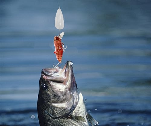 Bass Fishing Lure Lures Kit-Jerkbaits for Shallow Diving Crankbait 45-Degree Bill 3D Eyes,Loud Rattle Saltwater Catfish Trout Lure Artificial Crankbait - color: 5pcs grasshopper fat hardbait lures with bill