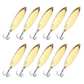 Fishing Spoons Lures, Metal Saltwater Treble Trout Lures Jigging Spoon with Treble Hooks Casting Spinner Baits - color: Gold, size: 42g / 1 1/2oz
