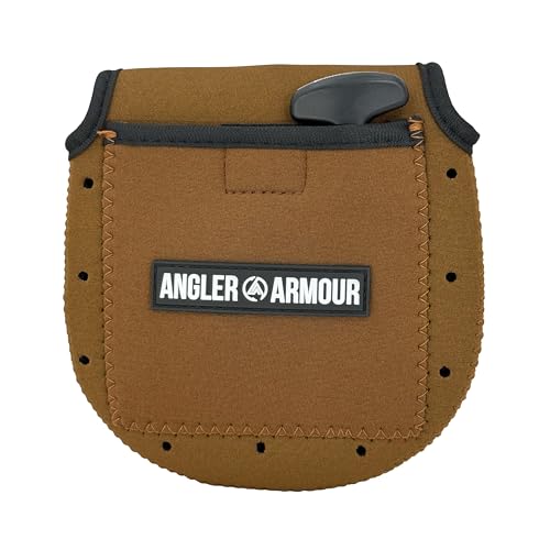 Angler Armour Spinning Reel Cover, Fishing Reel Case, Neoprene Reel Pouch, Spinning Reel Sleeve, Protective Sleeve For 1000, 2000, 3000, 3500 Series Reels, Marsh Brown - color: Marsh Brown