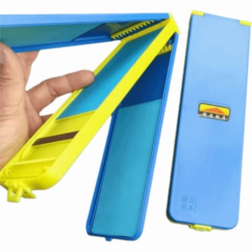 Double-Sided Fishing Line Box with Foam Pad – 2-Layer Tackle Organizer for Rigs & Terminal Accessories, Magnetic Closure Portable Storage Case (Blue, 10.63 x 3.15 in)‌