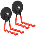 MUTUACTOR 2Packs Large Capability Heavy Duty Magnetic Hooks, Strong Magnet Hooks for Hanging Power Tools, Grill Utensils, Impact Drivers - style: 3.46in Magnet Wave Red Hooks 2PCS