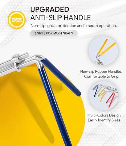 5 Pack Hydraulic Seal Installation Tool Kit, Hydraulic Cylinder Piston Repair Seal Tools, U-Cup Rod Seal Installation Tool Kits, Upgraded Seal Twistor Install Tool Set with Pick and Hook Set - size: 5 Pack (with Pick and Hook Set)