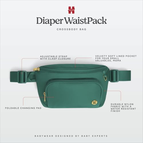HUGGIES Unisex-Adult Diaper Waistpack Crossbody Bag - color: Alpine