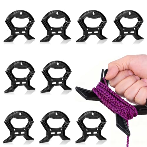 Garneck 10PCS Small Rope Winder: Black String Light Storage Reel Cord Reel Wire Storage Wrap for Extension Cord Holder Plastic Winding Clip for Home Office Garage Rv Workshop - size: 13x9.9cm