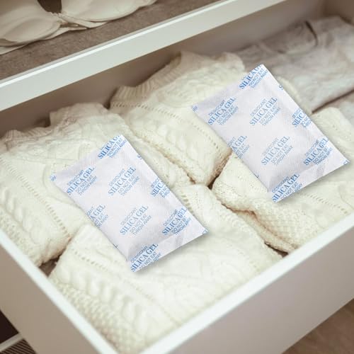 Absorbking Silica Gel Packets, 100 Gram 36 Packs Food Safe Moisture Absorbers, Desiccant Packs for Storage, Reusable Desiccant for Foods, Storage Bins, 3D Filaments, Electronics, Safes - size: 100g(36-pack)