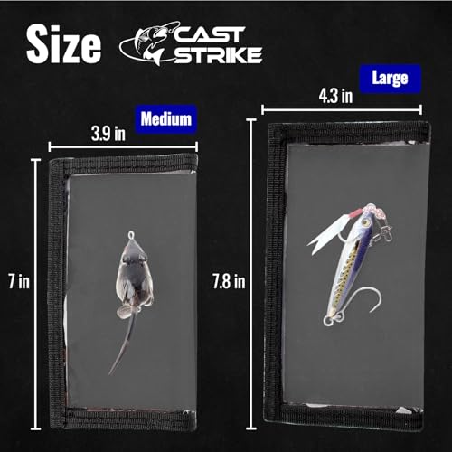 6PCS Fishing Lure Wraps Hook Safety Cover, Clear PVC Lure Protector for Treble Hooks, Bait Storage, Tangle‑Free Safe Fishing + Rod Tip Protector, Saltwater Safe (M x 6)