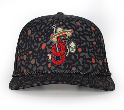 Paramount Outdoors Fly Fishing Hat Series Comfort Snap Snapback Cap for Men - color: San Juan Worm