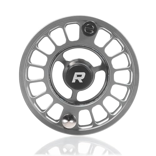 RIFT Breach v2 Fly Fishing Reel, High Capacity Spool, Carbon Disc Drag, Full CNC-Machined Anodized Aluminum Fly Reel, 5/6 Weight, Black, Grey - color: v2 Grey - Spool Only