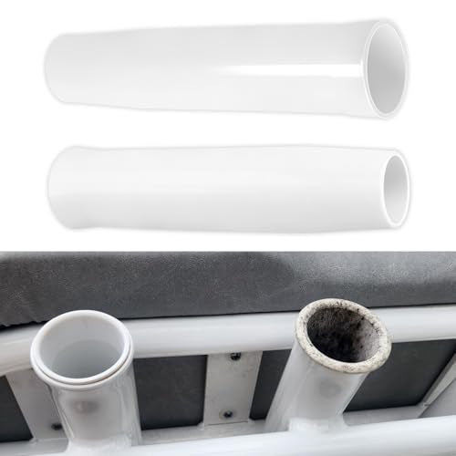 Vinyl Inserts for Fishing Rod Holder, Fits for Boats, Yachts, Ships, 1-5/8 Inches ID, 8.5 Inches Length, Strong & Durable, Water and Rust Resistant, Flared White - style: 2 Pcs