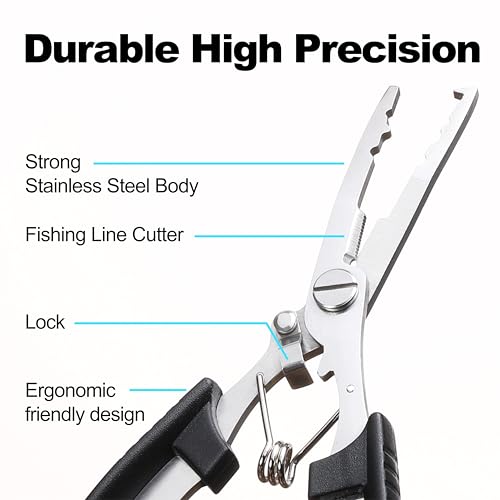 6.5” Fishing Pliers, Fishing Tool For Anglers, Black - style: 1 Pack