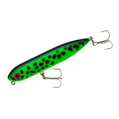 Heddon Zara Spook Topwater Fishing Lure - Legendary Walk-The-Dog Lure - color: Fluorescent Green Crawdad, style: Zara Puppy (1/4 Oz)