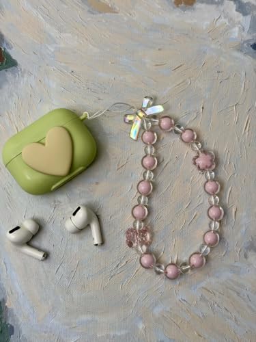 Beaded Phone Lanyard Wrist Strap Phone Charms Fixed Beads Pearl Chain - color: PC-tm-3