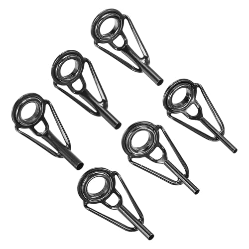 PATIKIL Fishing Rod Tip Repair Kit Stainless Steel Pole Ring Guide Replacement for Saltwater Freshwater Fishing - color: Black, size: 1.2-2.2mm