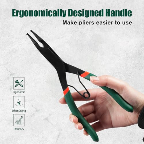 SPEEDWOX 9 inch Angle Tip Lock Ring Pliers for Transmission, Special Circlip Plier with Hole Angle Tip Retaining Ring Pliers Flat Nose Retaining Ring Pliers with Black Oxide Finish Ring Opening - style: 9"
