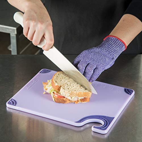 San Jamar Cutting Board,Plastic,9"W,12"L CBG912PR - 1 Each - color: Purple