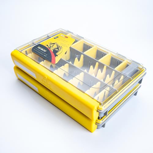 Deluxe Fishing Tackle Box, Waterproof 3600 & 3700 Terminal Tackle Trays, Organizer Includes 2 Type Dividers (3600-3 all-in-one 2 pack) - color: 3600-3 all-in-one 2 pack