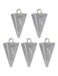 BLUEWING Pyramid Sinkers Lead Fishing Weights 1oz,2oz,3oz,5oz,8oz,10oz,12oz,16oz,32oz for Saltwater - style: #06 5oz, 3 Pack