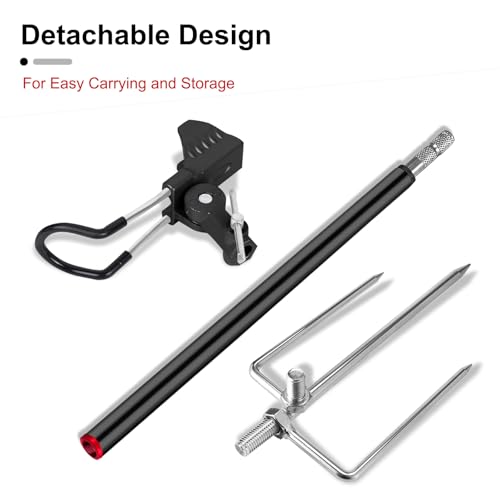 Fishing Rod Holders for Bank Fishing, 360 Degree Adjustable Fishing Rod Holders for Ground , Multifunctional Aluminum Beach Fishing Rod Holder Fishing Gifts for Men
