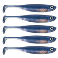 QualyQualy Soft Plastic Swimbait Paddle Tail Shad Lure Soft Bass Shad Bait Minnow Paddle Tail Swim Bait for Bass Trout Walleye Crappie - 2.75in, 3.14in, 3.94in, 5in - color: 11#, size: 2.75in - 6Pcs