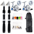 Telescopic Fishing Rod Reel Kit 2pcs 6.89FT Collapsible Spinning Pole Reel Combo Compact Fishing Lures Tackle Accessories Lightweight Travel Fishing Gear Set for Saltwater Freshwater Fishermen Gift