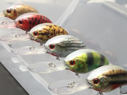 Minnow Crankbait for Bass Fishing Bass Lure Jerkbait Fishing Lures and Tackle Box - color: HC733KB