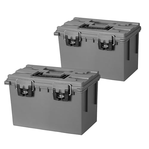 Sheffield 12775 XL Storage Bins With Lids, 2-Pack Stackable Storage Bins, Made in USA, Lockable and Water-Resistant Containers with Lids, Plastic Containers for Home, Classroom, and Dorm - color: Gray, size: XL 2-Pack