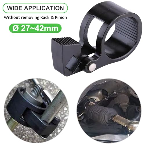 Toolwiz Inner Tie Rod Removal Tool Kit, 3/8'' Universal Low Profile Tool and Inner Tie Rod Hex Wrench Repair Remover 27-42mm End Wrench for 1/2" Square Drive, 2pcs for Most Cars Repair
