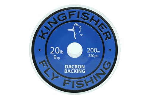 Kingfisher Fly Fishing Dacron Braided Fly Line Backing for Fly Fishing Trout Fishing 20LB/30LB - color: Fl. Orange, size: 20lb - 218 Yards/ 200 Meter