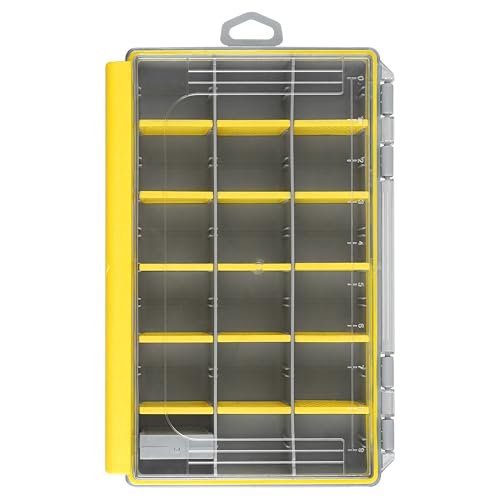 OROOTL Waterproof Fishing Tackle Box Organizer Versatile Storage Organizer Box with Adjustable Dividers Transparent Tackle Boxes Saltwater Freshwater Fly Fishing Accessories Gift for Men - style: 3600 (10.83"x7.19"x1.75")-1pcs
