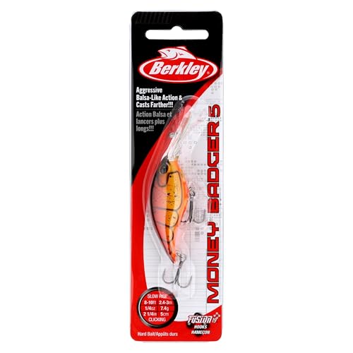 Berkley Money Badger Fishing Hard Bait - color: Fire Craw, size: 2.1 in - 5 (1/4 oz)