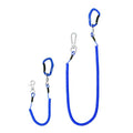 HERCULES M4 Fishing Lanyard, Fishing Pole Tether, Kayak Paddle Leash, Heavy Duty Retractable Coiled Lanyard for Fishing, Rods, Pliers, Boating, Paddles, Kayak - color: Pack of 2 Blue (17.7" Plus, 5.9")