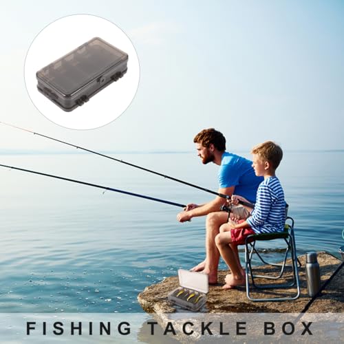 ibasenice Double-Side Fishing Box Fishing Tackle Box with Lures Small Lure with Dividers Bait Storage Container for Freshwater Carry