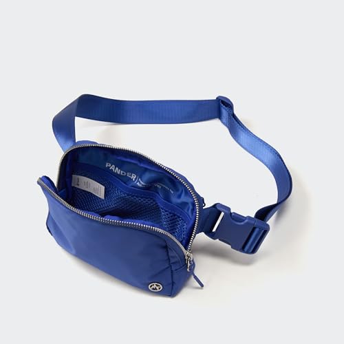 Pander Unisex Belt Bag Fanny Pack for Women with Adjustable Strap, Small Waist Pouch for Workout Running Traveling Hiking - color: Pool Blue